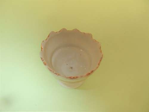 VICTORIAN CERAMIC HANDPAINTED EGG HOLDER SET c 1870`s