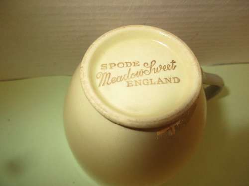 BEAUTIFUL THREE COPELAND SPODE MEADOWSWEET COFFEE CUPS AND FOUR SAUCERS c1960`s