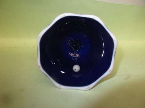 BEAUTIFUL BLUE JAPANESE BIJUTSU TOKI BELL HANDPAINTED