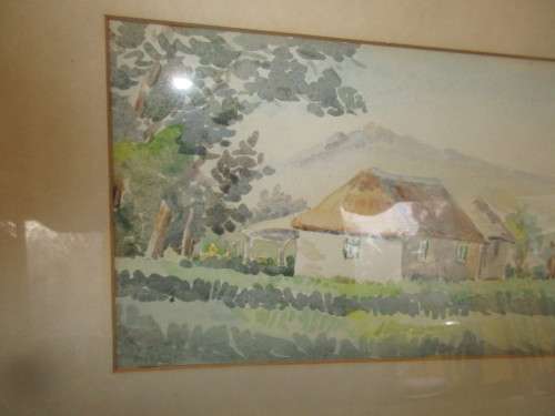 FRAMED WATERCOLOUR ON BOARD G SHILLING LANDSCAPE  SCENE
