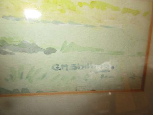 FRAMED WATERCOLOUR ON BOARD G SHILLING LANDSCAPE  SCENE