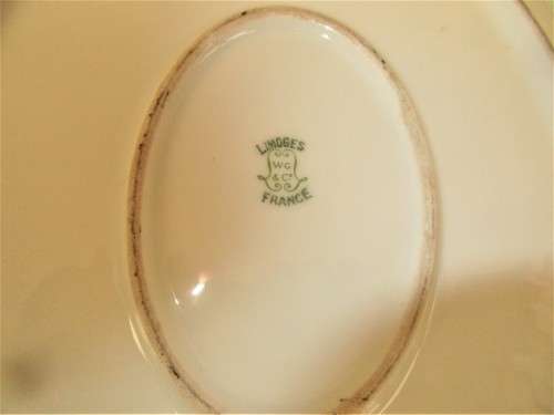 LIMOGES FRANCE WHITE AND GILT PLATTER
