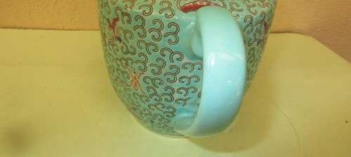 BEAUTIFUL ZHONGGUO JINGDEZHEN  TURQUOISE TEAPOT