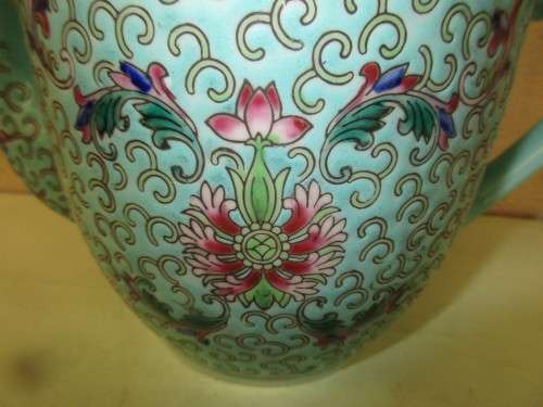 BEAUTIFUL ZHONGGUO JINGDEZHEN  TURQUOISE TEAPOT