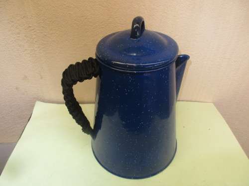 BIG BLUE ENAMEL COFFEE POT