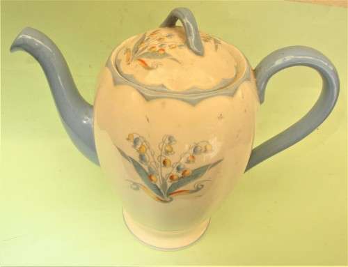 GRINDLEYS ENGLAND CREAMPETAL LILAC  COFFEE POT c 1960