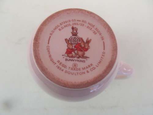 ROYAL DOULTON BUNNYKINS SERIES  MUG AND SAUCER NEW CONDITION