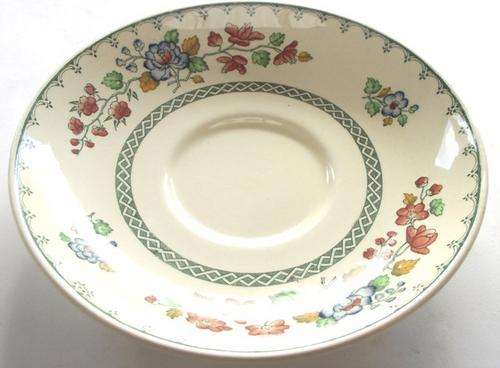 TWO SIDE PLATES AND A SAUCER