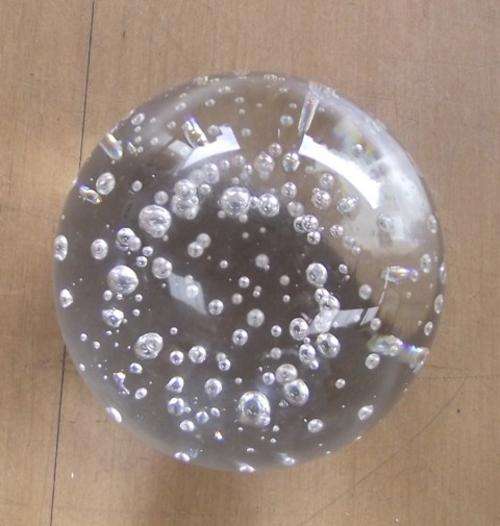 CLEAR GLASS AIRSEED PAPERWEIGHT