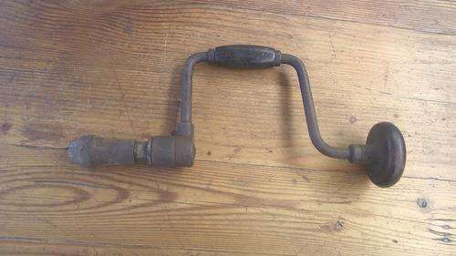 DRILL WITH WOODEN HANDLE