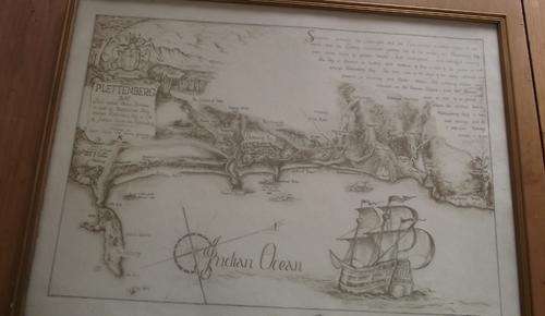 PRINT OF A MAP OF PLETTENBERG BAY
