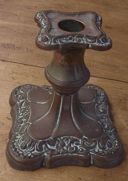 OLD SILVER PLATED CANDLESTICK