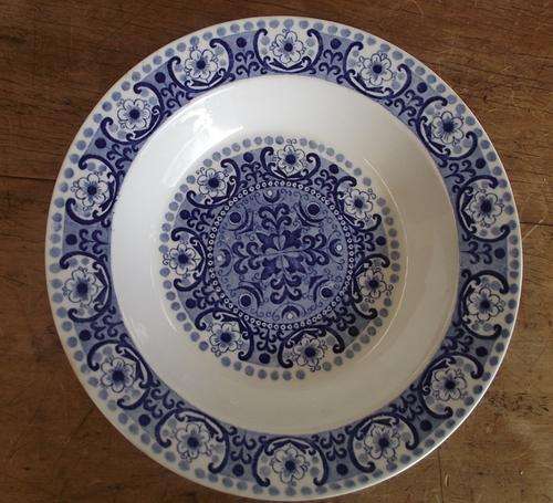 ARABIA WARE BLUE AND WHITE PLATE