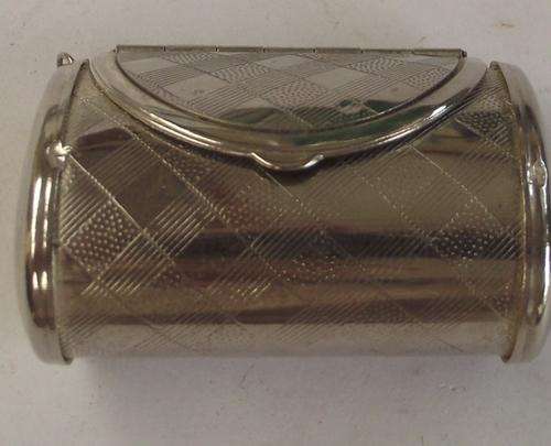 SILVER PLATED PILL BOX IN SHAPE OF A BAG