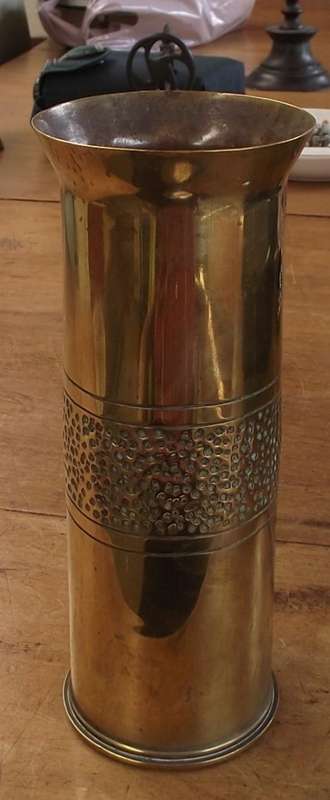 BRASS 13PDR 1913 SHELLCASE VASE