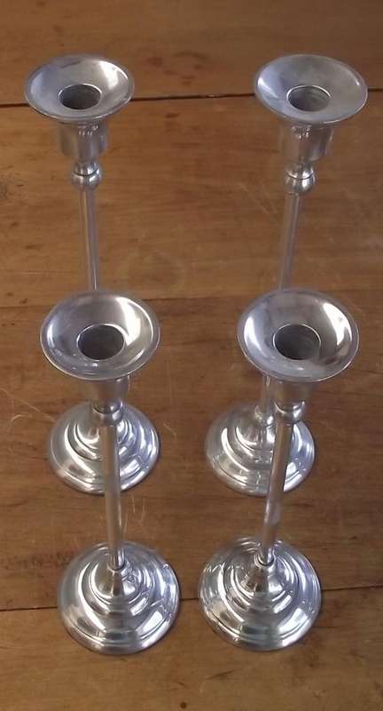 2 PAIRS CANDLESTICKS