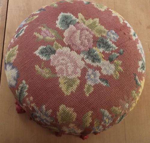 OLD TAPESTRY FOOTSTOOL