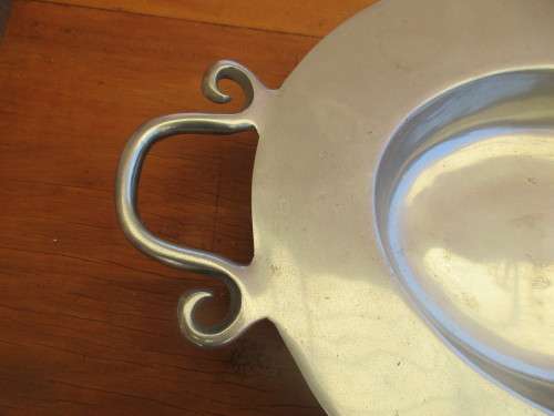 BEAUTIFUL BIG CAST ALUMINUM SALAD BOWL