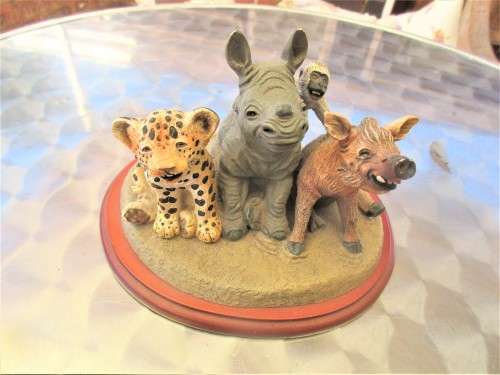 LOVELY SAFARI SNAPS CERAMIC  YOUNG ANIMALS BY JACKIE NOAKES