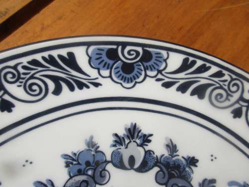 BEAUTIFUL DELFT HANDPAINTED BLUE AND WHITE PLATE