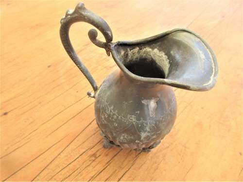 VICTORIAN PEWTER CREAM JUG