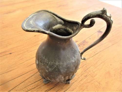 VICTORIAN PEWTER CREAM JUG