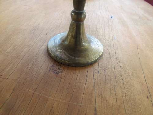 BEAUTIFUL CHINESE BRASS PEDESTAL COMPOTE c 1930`s
