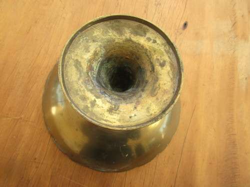 BEAUTIFUL CHINESE BRASS PEDESTAL COMPOTE c 1930`s