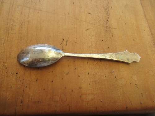 BEAUTIFUL BIRMINGHAM SILVER  AND ENAMEL CORONATION SPOON  KING GEORGE VI
