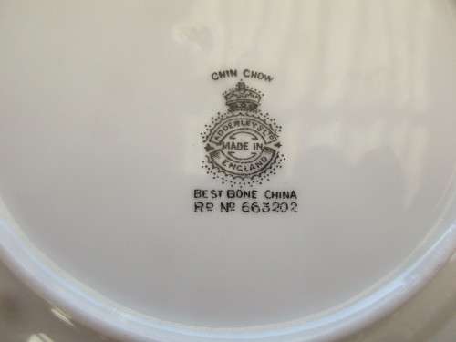 SET OF THREE ADDERLEYS BONE CHINA SIDE PLATES   CHIN CHOW PATTERN c 1920