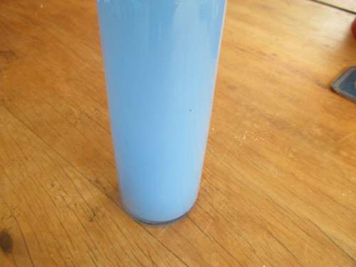 BEAUTIFUL BLUE  GLASS SPILL  VASE