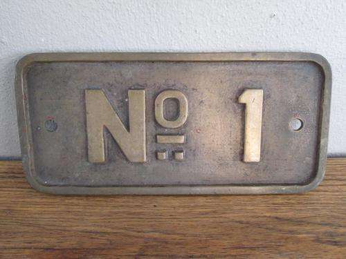 "No 1" Train sign