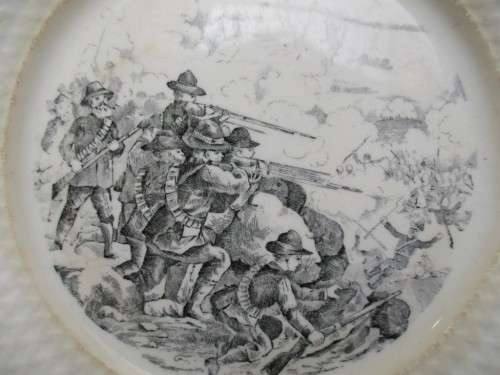 Petrus Regout and Co.: `Boeren` Commemorative plate. 19.5 cm