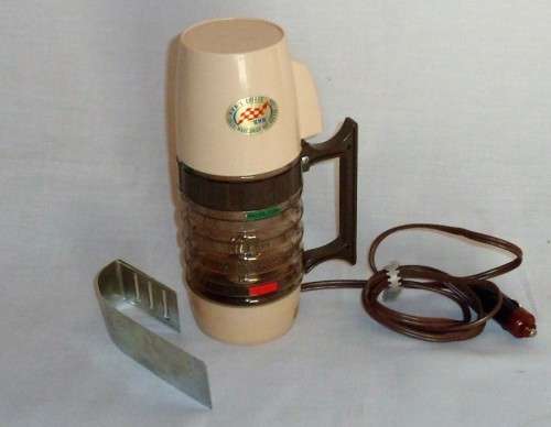 Vintage 1950s AUTO MOBILE COFFEE / TEA MAKER & CUP Plugs Into Car