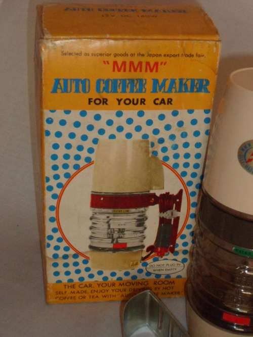 Vintage 1950s AUTO MOBILE COFFEE / TEA MAKER & CUP Plugs Into Car