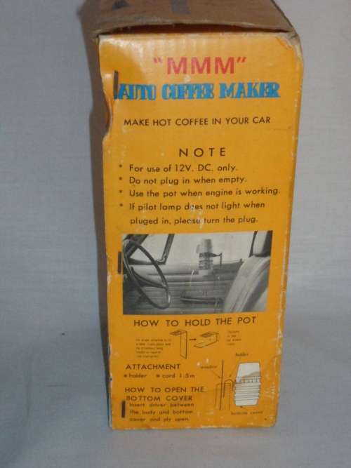 Vintage 1950s AUTO MOBILE COFFEE / TEA MAKER & CUP Plugs Into Car