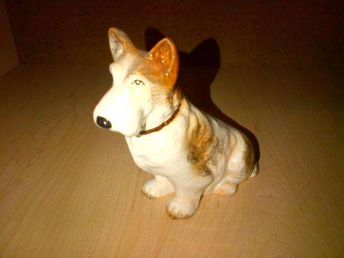Sitting Brown & White Dog Ornament