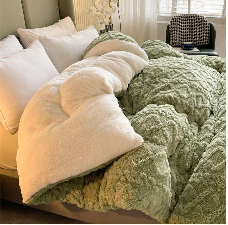 New Super Thick Winter Warm Blanket for Bed Artificial Lamb Cashmere Weighted Blankets Soft Comforta