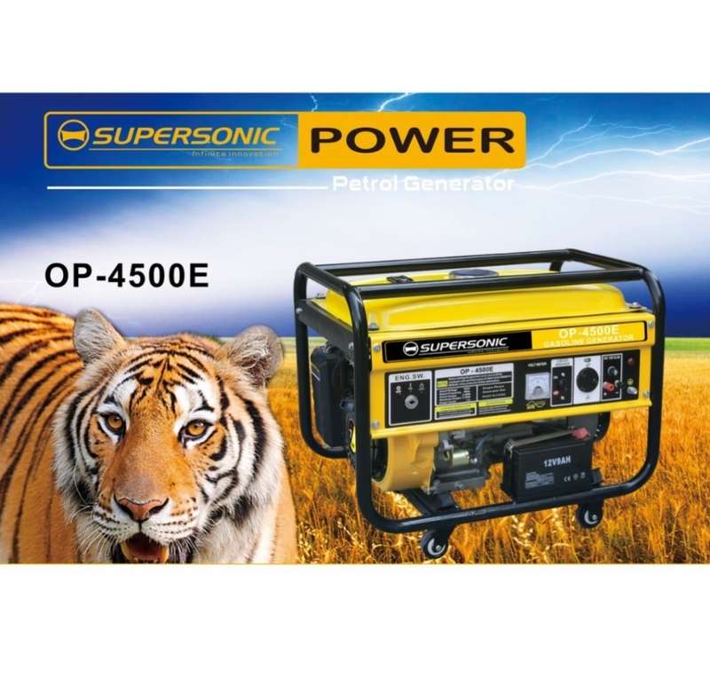 Supersonic Petrol & Oil 4-Stroke Generator OP-4500E - Load Shedding