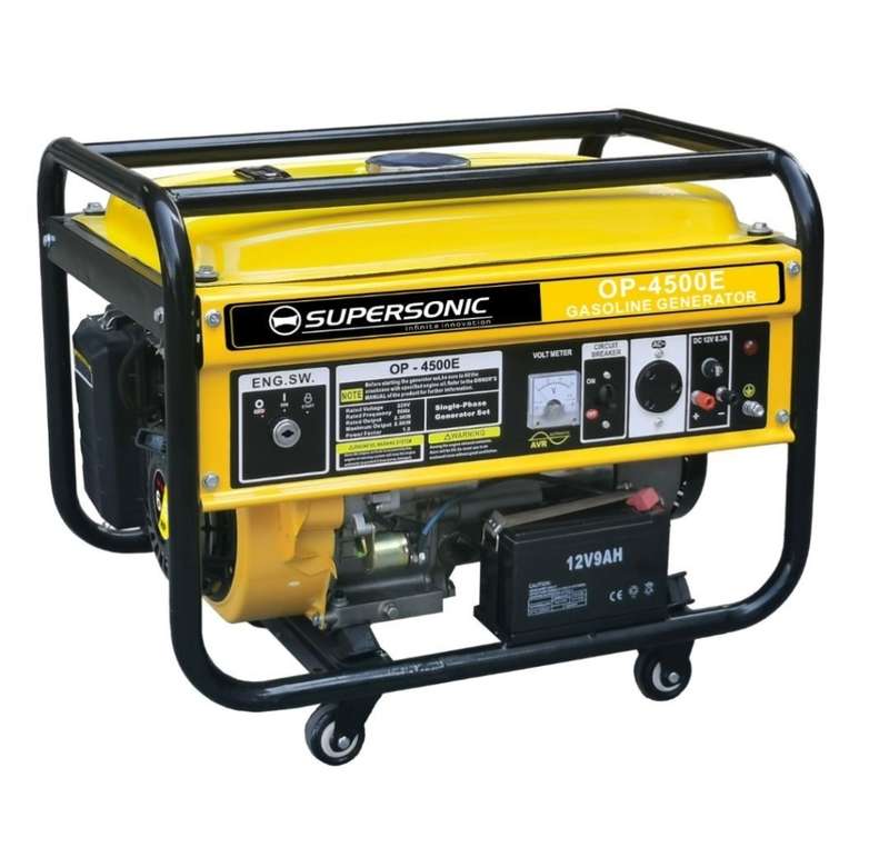 Supersonic Petrol & Oil 4-Stroke Generator OP-4500E - Load Shedding