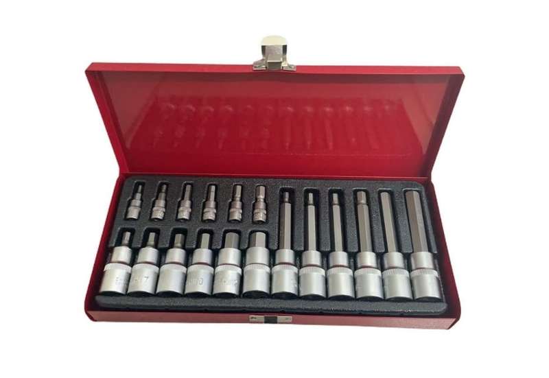 Tool Sets & Boxes 18 Piece AIYI Chrome Vanadium 1/2 and 1/4 Bit And Socket Set was listed for