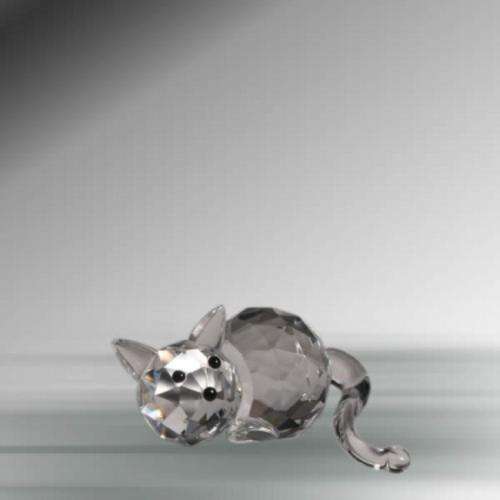 Swarovski Style Small Crystal Glass Cat Lying Down by Balmoral - NEW Mothers Day or Valentines Day