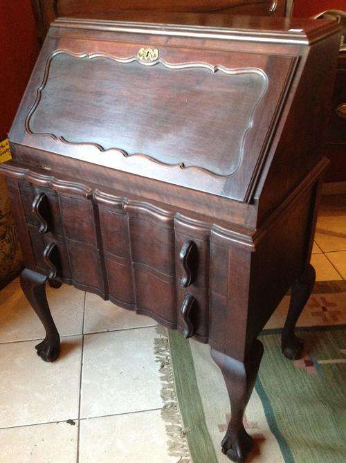 IMBUIA BALL AND CLAW DROP FRONT DESK