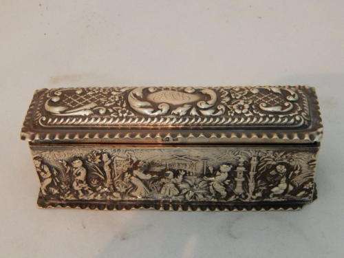 A Beautifully Embossed Silver  Trinket Box