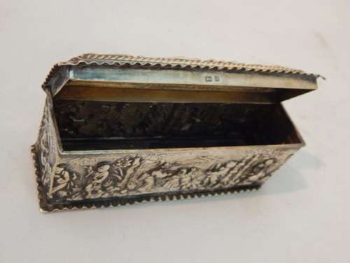A Beautifully Embossed Silver  Trinket Box