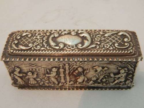 A Beautifully Embossed Silver  Trinket Box