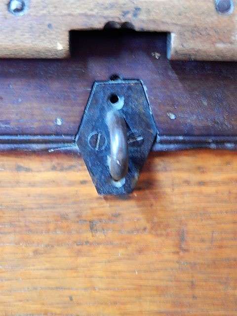 A STUNNING ORIGINAL YELLOW WOOD AFRIKANA KIST STINKHOUT BOEKENHOUT DETAILING AND ORIGINAL HINGES
