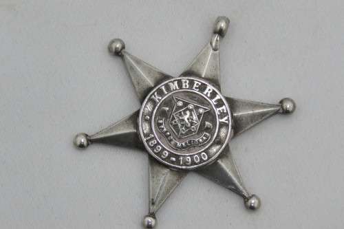 A KIMBERLY STAR 1899-1900 MAYORS SIEGE MEDAL SILVER HALLMARKS WITHOUT SUSPENSION BAR