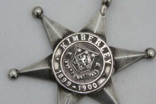 A KIMBERLY STAR 1899-1900 MAYORS SIEGE MEDAL SILVER HALLMARKS WITHOUT SUSPENSION BAR