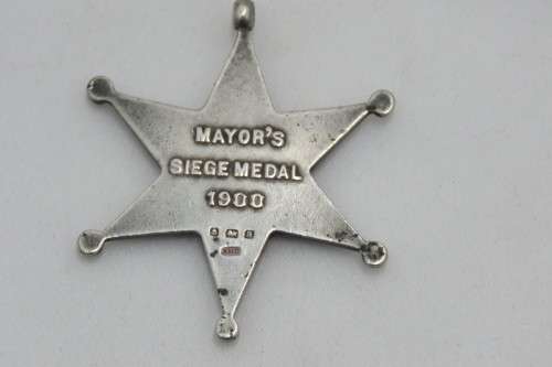 A KIMBERLY STAR 1899-1900 MAYORS SIEGE MEDAL SILVER HALLMARKS WITHOUT SUSPENSION BAR